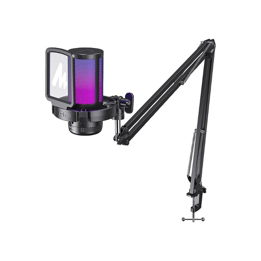 Black MAONO DGM20S USB Gaming Microphone - Noise Cancellation & RGB Lighting BeezSpeed