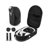 Black Meta Quest 3 VR Durable Anti-Scratch Case - Leather Handle - beezSpeed
