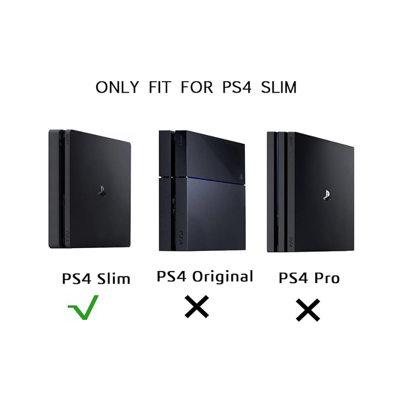 Space-Saving PS4 Slim Wall Mount with Quick Heat Dissipation and Scratch Protection