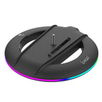 RGB PS5 Slim Vertical Stand with Anti-Slip Base for Enhanced Stability - Black
