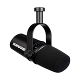 Black Shure MV7 USB Microphone - Podcasting, Streaming and Gaming - BeezSpeed