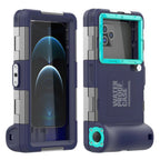 Underwater Camera Case with 1/4 Screw Hole for Tripods and Monopods Compatibility - Blue