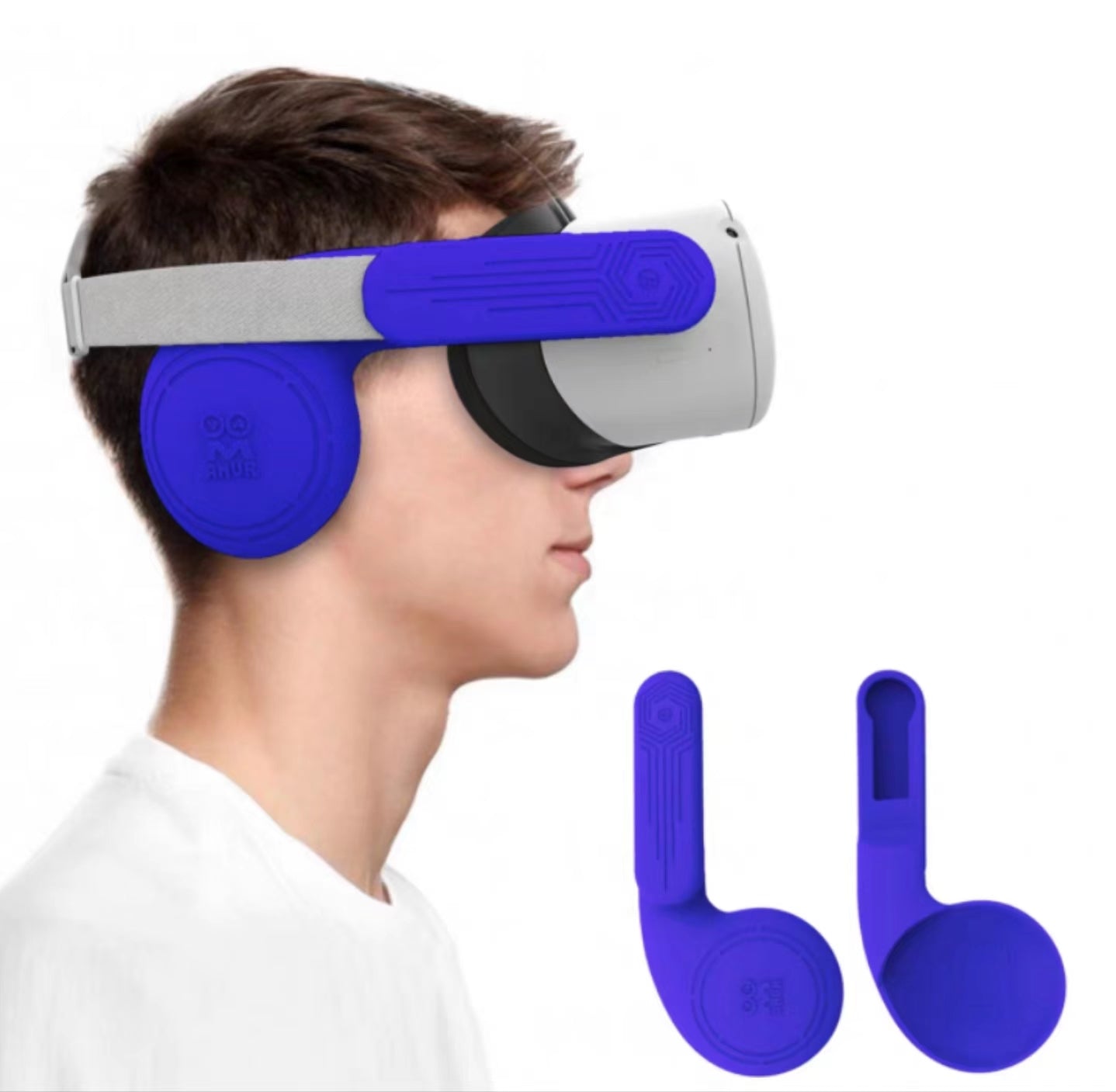 Blue Meta Oculus Quest 2 VR Noise Reduction Earmuffs Headsets - BeezSpeed