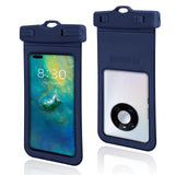 Blue Universal Floating Waterproof Phone Case for Beach & Diving up to 6.2" - Beezpeed