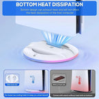 Durable Stand for PlayStation 5 Slim with Bottom Heat Vents and Dynamic Lighting - BeezSpeed