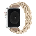 Braided Stretch Nylon Band for Apple Watch – Stretchy Double-Weave | Beige
