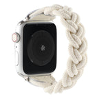 Braided Stretch Nylon Band for Apple Watch – Stretchy Double-Weave | White