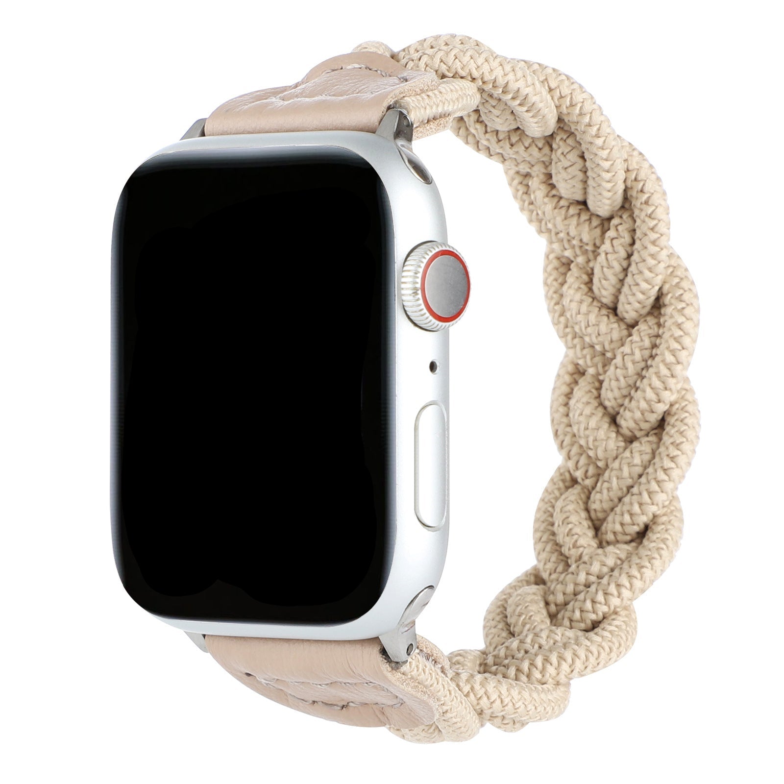 Braided Stretch Nylon  Apple Watch – Stretchy Double| White 