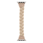 Braided Stretch Nylon Band for Apple Watch – Stretchy Double-Weave | Beige