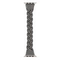 Braided Stretch Nylon Band for Apple Watch – Stretchy Double-Weave | Black