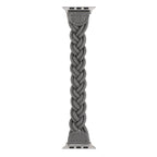 Braided Stretch Nylon Band for Apple Watch – Stretchy Double-Weave | Black