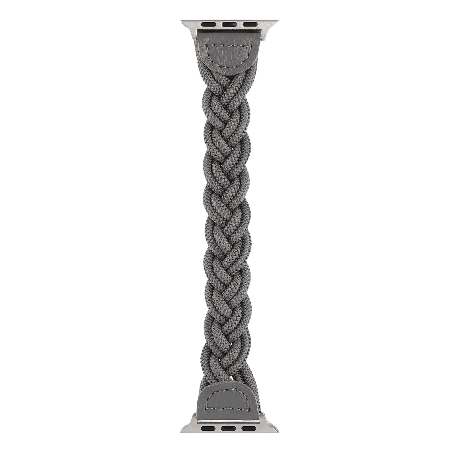 Braided Stretch Nylon Band for Apple Watch – Stretchy Double-Weave | Black