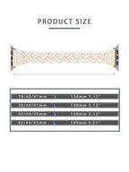 Braided Stretch Nylon Band for Apple Watch – Stretchy Double-Weave | Product Size