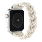 Braided Stretch Nylon Band for Apple Watch – Stretchy Double-Weave | White