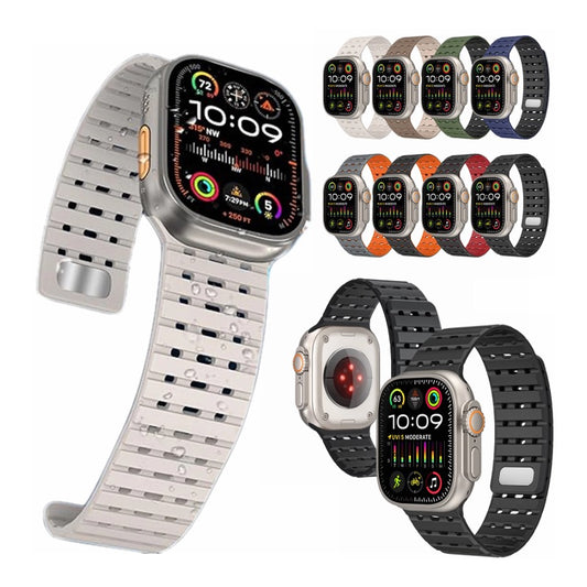 Breathable Magnetic Silicone Strap for Apple Watch Ultra & Series 1–9 | BeezSpeed