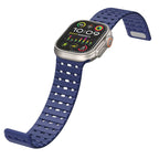 Breathable Magnetic Silicone Strap for Apple Watch Ultra & Series 1–9 |  Blue