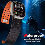 Breathable Magnetic Silicone Strap for Apple Watch Ultra & Series 1–9 | Waterproof