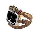Butterfly Design PU Leather Strap for Apple Watch – Retro Replacement | Beigee