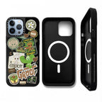 CASETiFY Groot iPhone Case – Shockproof & MagSafe Compatible Marvel Design | Lable Groot Black Mirror