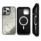 CASETiFY Groot iPhone Case – Shockproof & MagSafe Compatible Marvel Design | Line Art Groot Mirror