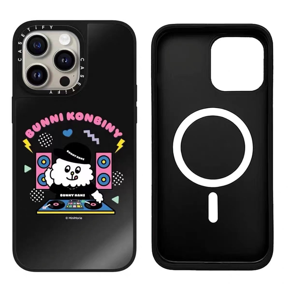 CASETiFY Bunny Konbini iPhone Case – Kawaii Japan-Inspired Design | Bunny DJ Black Mirror