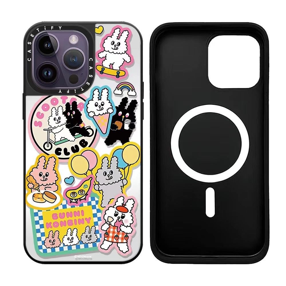 CASETiFY Bunny Konbini iPhone Case – Kawaii Japan-Inspired Design | Bunny Stickers Mirror