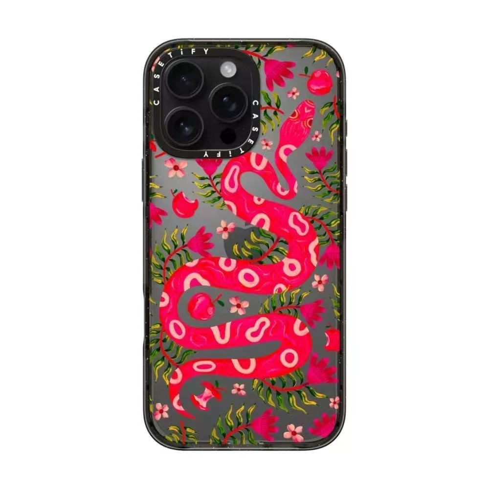 CASETiFY Eden Serpent iPhone Case – Limited Collab for iPhone 14-16 Series | Eden Serpent Black Frame & Acrylic