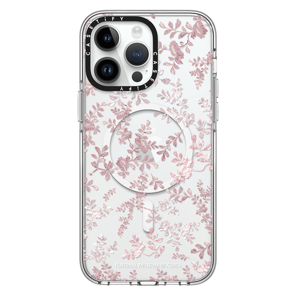 CASETiFY Flower Prints Case for iPhone 13–16 Series | Pink Pearl Floral
