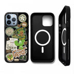 CASETiFY Groot iPhone Case – Shockproof & MagSafe Compatible Marvel Design | Lable Groot Black Mirror