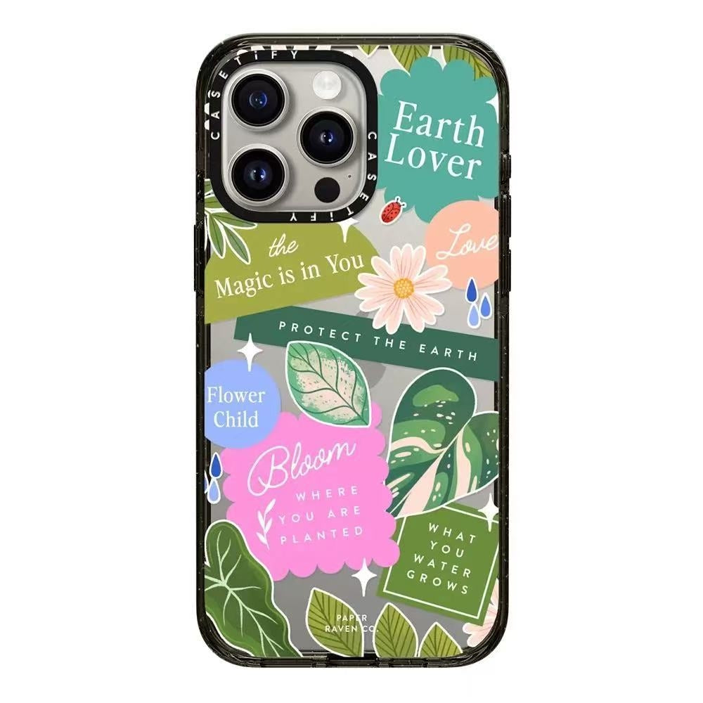 CASETiFY MagSafe BloomButterfly iPhone 14 to 16 Cases – Vibrant Floral Revival | Leafy Bloom