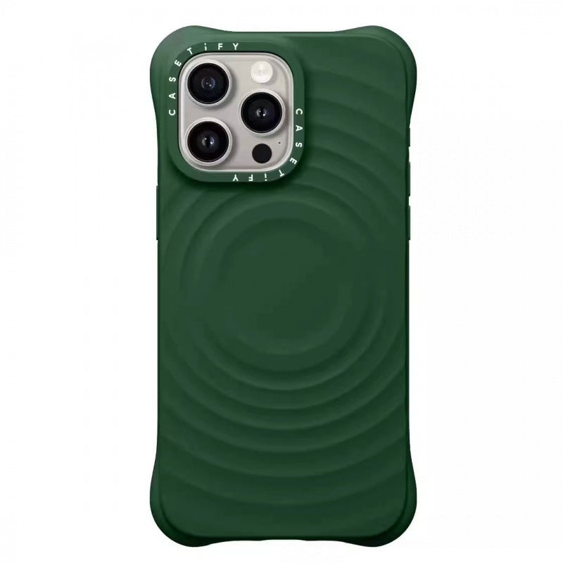 CASETiFY WaveGrip MagSafe iPhone Case – Shockproof Silicone | Midnight Green