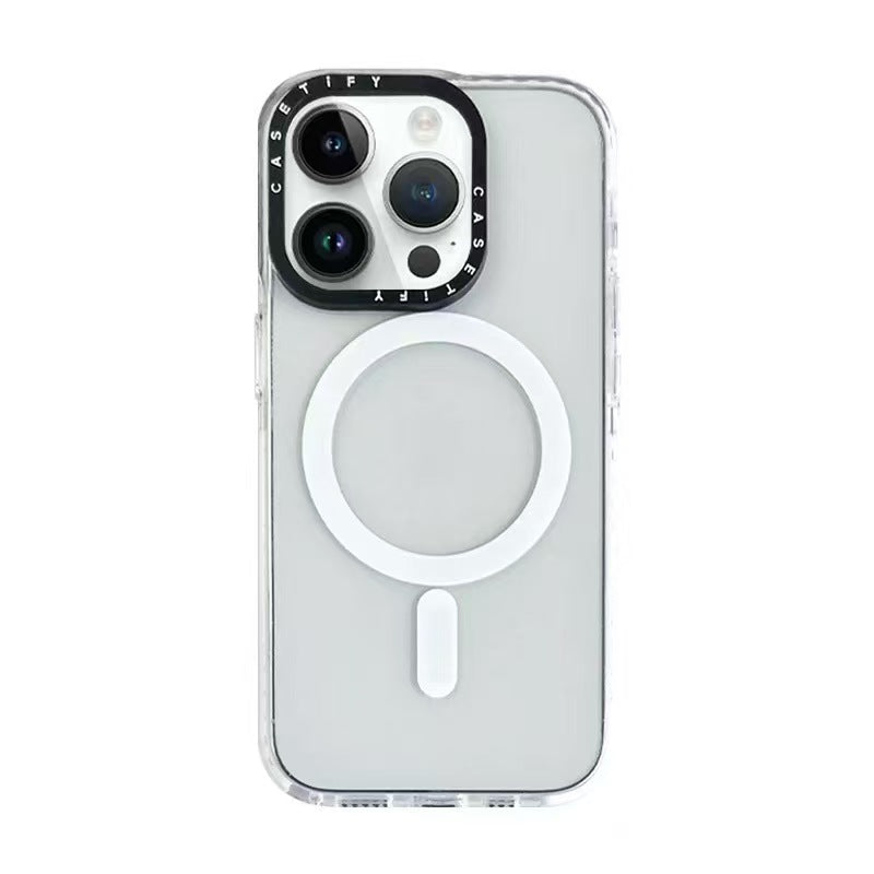 CASETiFy iPhone 13-16 Transparent Carbon Fiber Shockproof | MagSafe | White