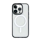 CASETiFy iPhone 13-16 Transparent Carbon Fiber Shockproof | MagSafe | White Dark Silver