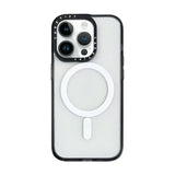 CASETiFy iPhone 13-16 Transparent Carbon Fiber Shockproof | MagSafe | White Dark Silver