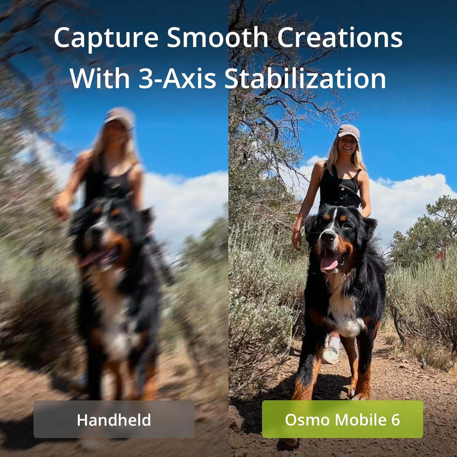 DJI Osmo Mobile 6 gimbal stabilizer with quick unfold setup, ActiveTrack 6.0, and built-in rod for creative angles and spontaneous filming.