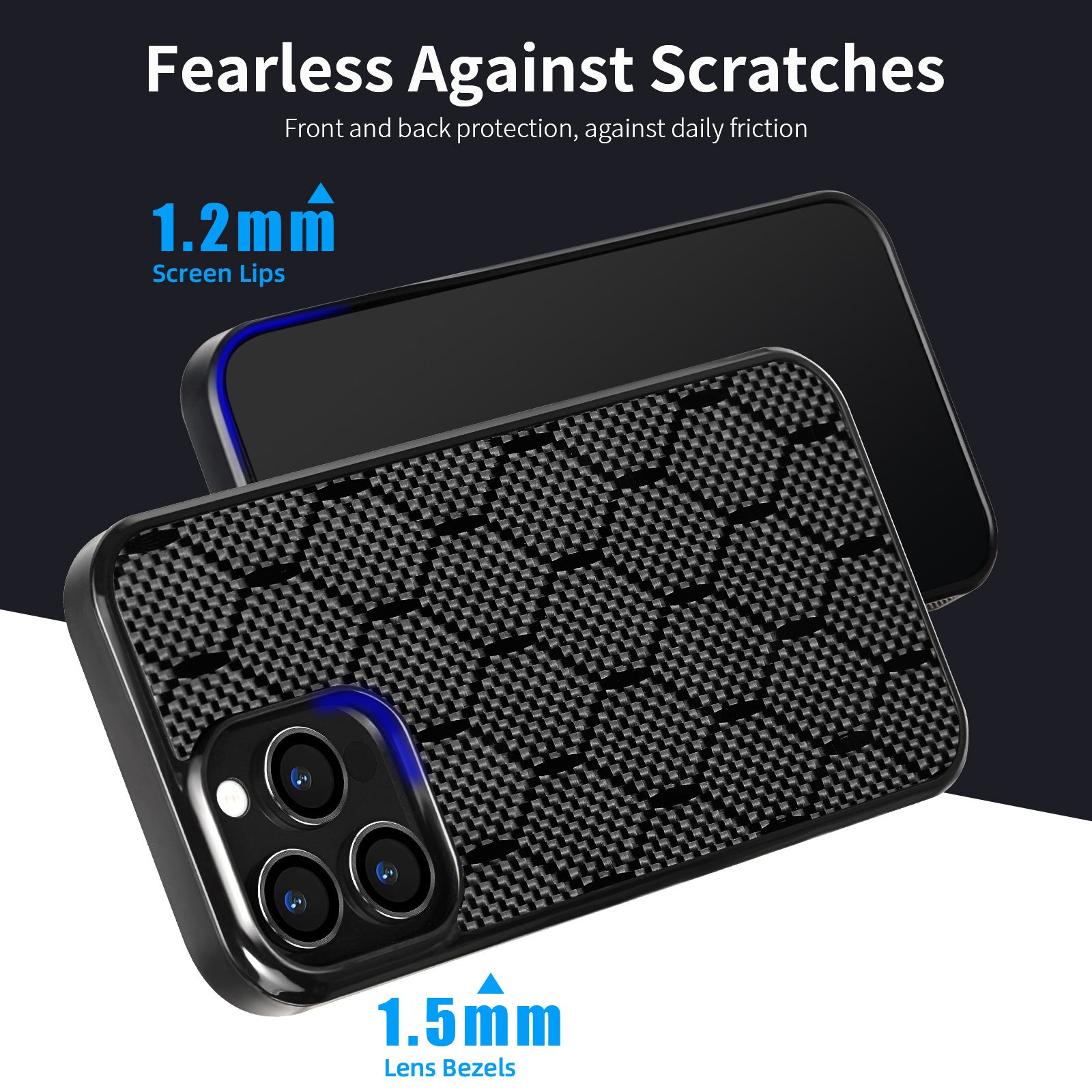Carbon Fiber Twill Armor iPhone Case 13–16 MagSafe | Front and Back Protection