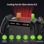Xbox Series X/S Cooling Fan and Fast Charger with RGB LED Indicators