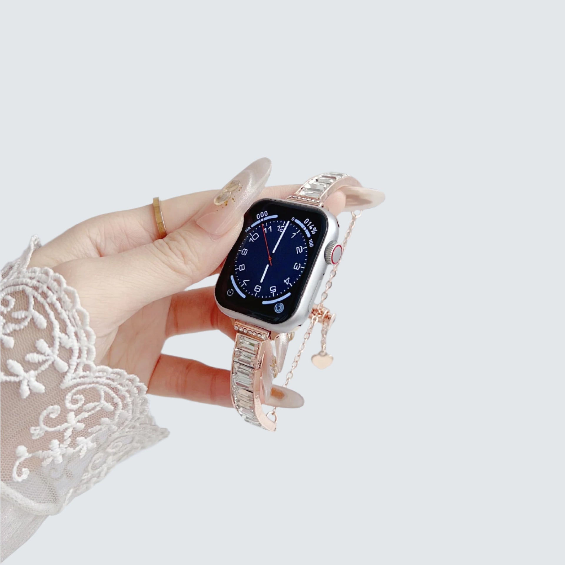 Crystal Bling Metal Strap for Apple Watch – Rhinestone Bracelet | BeezSpeed