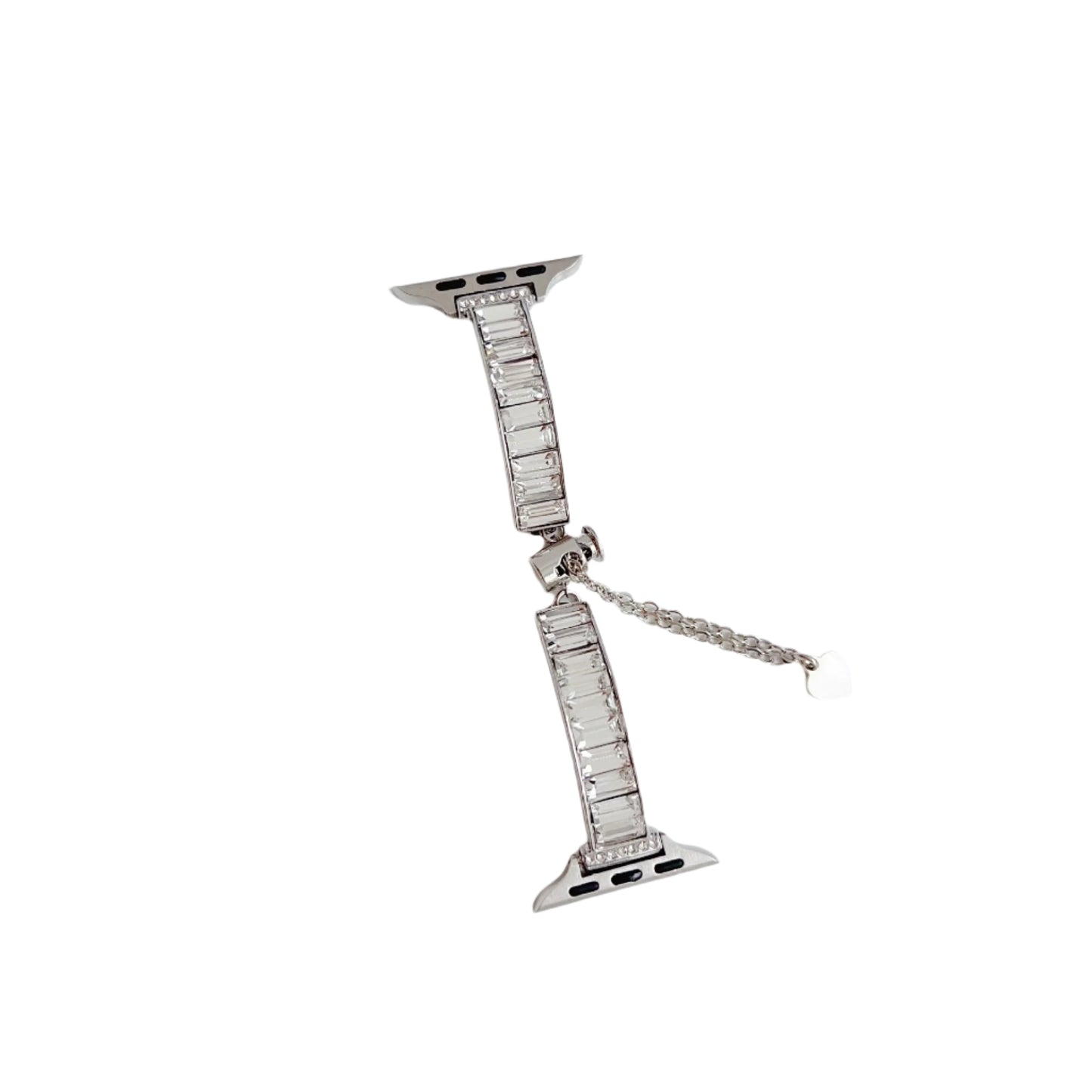 Crystal Bling Metal Strap for Apple Watch – Rhinestone Bracelet | Silver