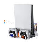 Vertical PS5 Cooling Stand with LED Indicator and 11 Game Disc Slots