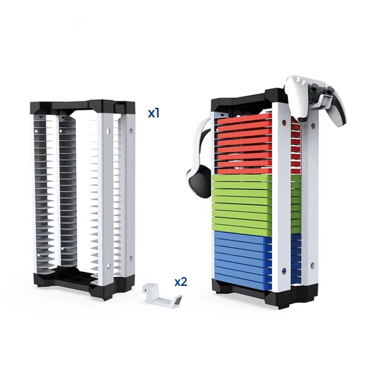 DOBE Vertical/Horizontal Game Storage Stand PS4/PS5/Xbox - 23/46 Discs - BeezSpeed