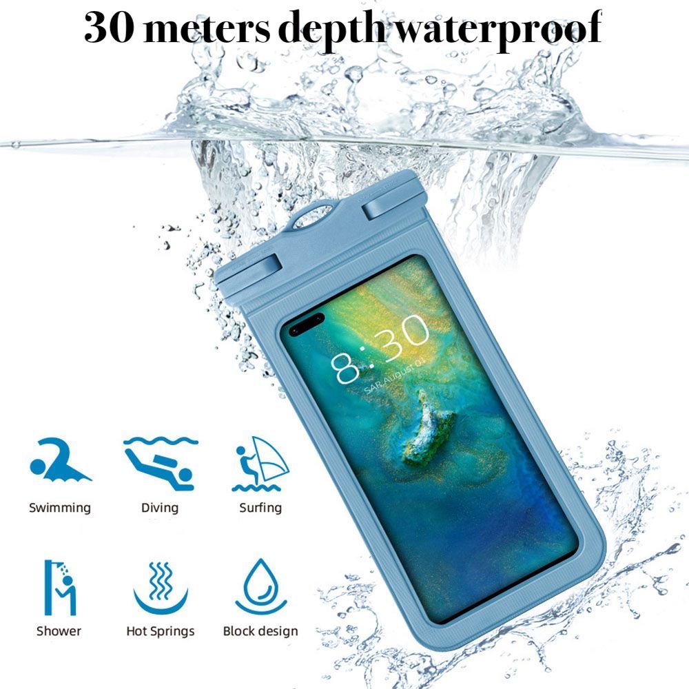 Universal Waterproof Phone Case for Hiking, Diving, and Swimming with PVC Material 30 M Depth 