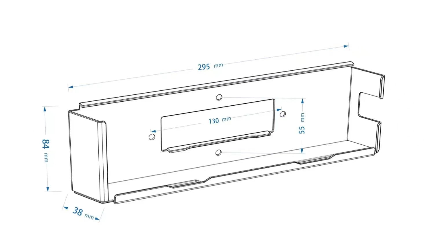 PS4 Wall Mount Stand - Easy Access to Ports and Buttons, Space-Saving Design