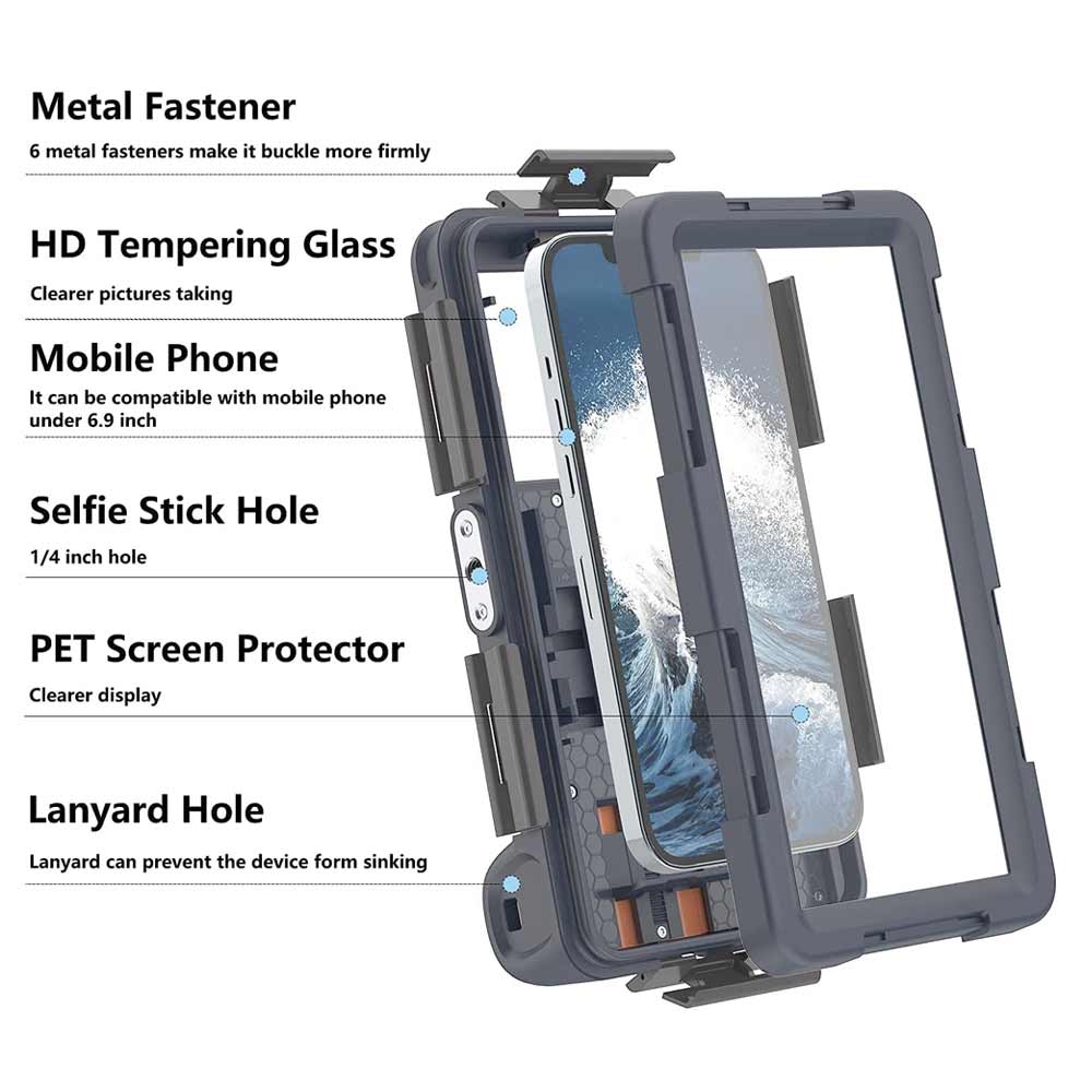 IP68 Waterproof Case for iPhone and Samsung with Neck Strap for Easy Carrying