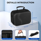 Waterproof EVA hard shell case for Meta Quest 3 VR, designed with precise mold openings for perfect fit - Details Introduction - BeezSpeed