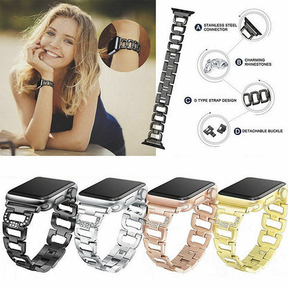 Diamond Bling Stainless Steel Band for Apple Watch | Collection