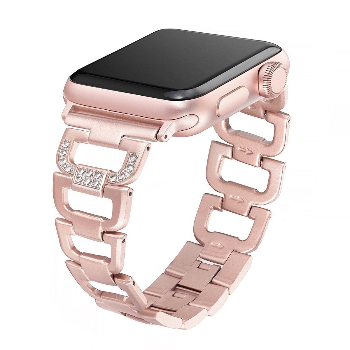 Diamond Bling Stainless Steel Band for Apple Watch | Rose Gold