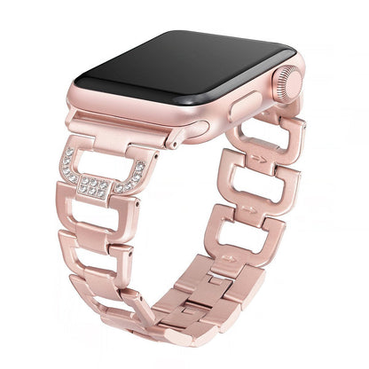 Diamond Bling Stainless Steel Band for Apple Watch | Rose Gold
