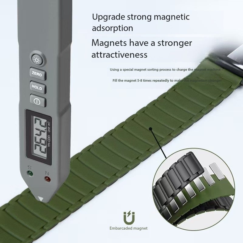 Double Color Magnetic Apple Watch Band – Soft Silicone Sport Strap | BeezSpeed