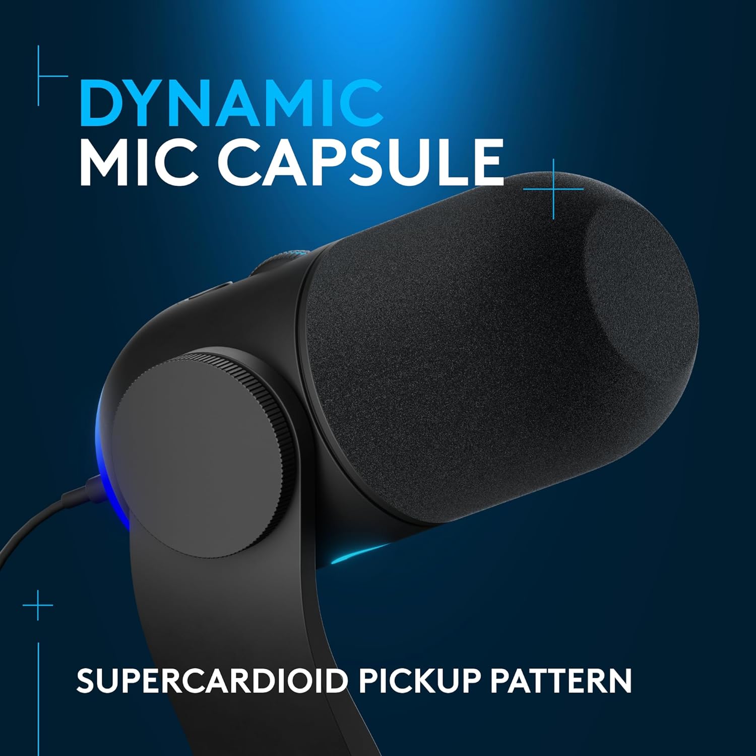 Dynamic Mic Capsule Logitech G Yeti GX RGB Gaming Microphone - Dynamic with Blue VO!CE - BeezSpeed